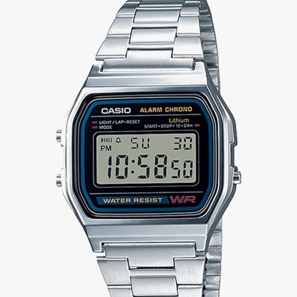 BRAND NEW NEVER OPENED Casio A-158WA-1 Stainless Steel Watch